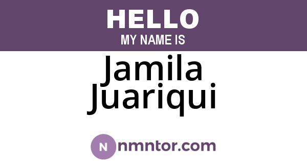 Jamila Juariqui