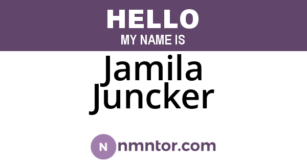 Jamila Juncker