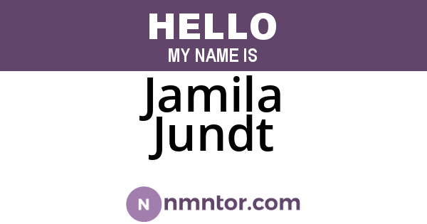 Jamila Jundt