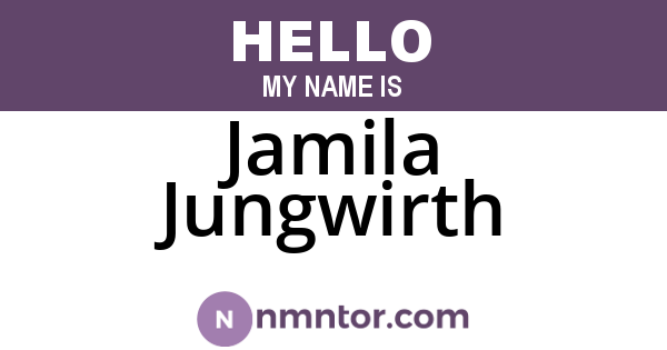 Jamila Jungwirth