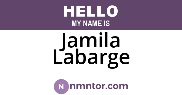 Jamila Labarge