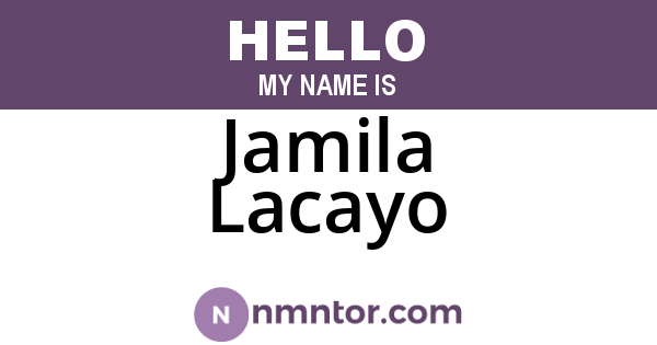 Jamila Lacayo