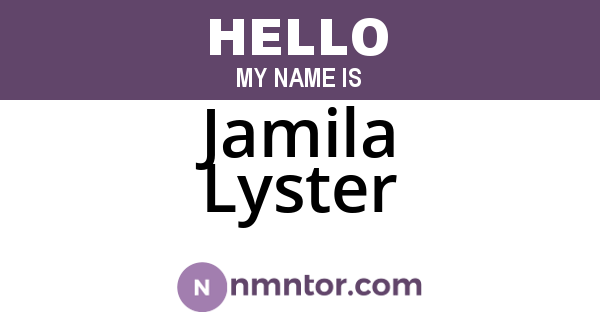 Jamila Lyster