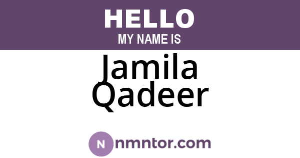 Jamila Qadeer