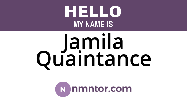 Jamila Quaintance