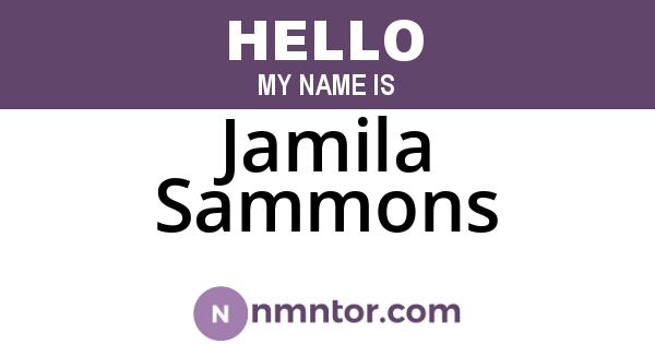 Jamila Sammons