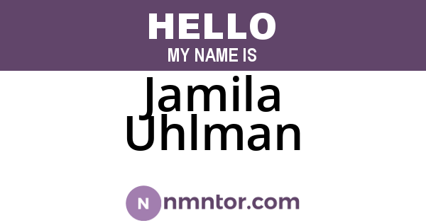 Jamila Uhlman