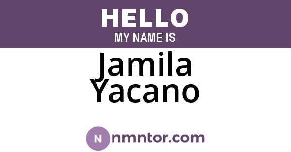 Jamila Yacano