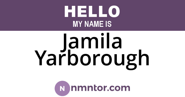 Jamila Yarborough