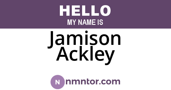 Jamison Ackley