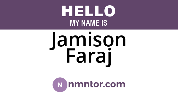Jamison Faraj