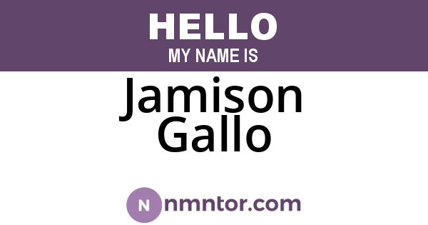 Jamison Gallo