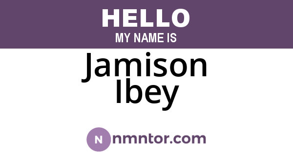 Jamison Ibey