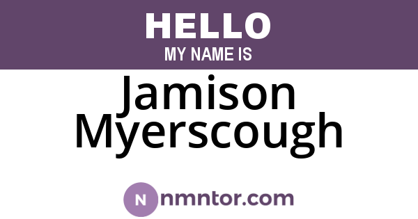 Jamison Myerscough