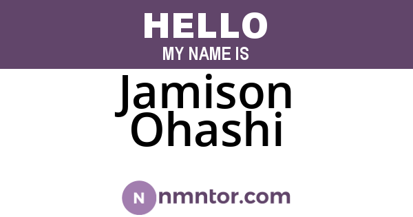Jamison Ohashi