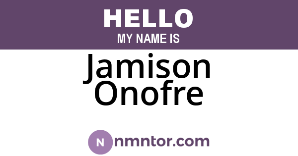 Jamison Onofre