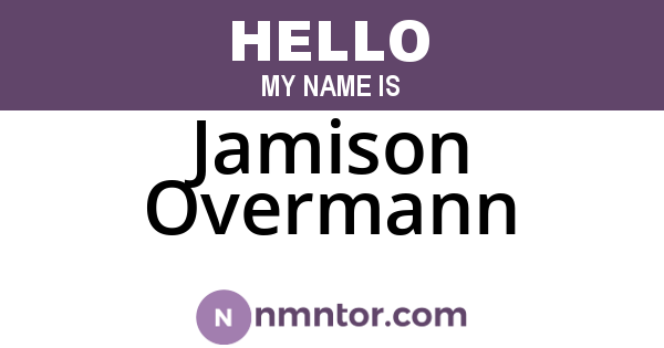 Jamison Overmann