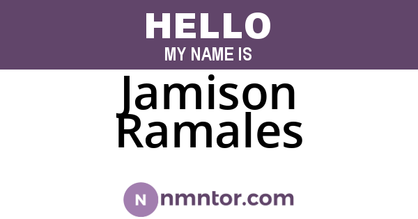 Jamison Ramales