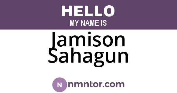 Jamison Sahagun