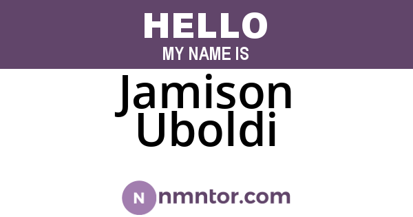 Jamison Uboldi