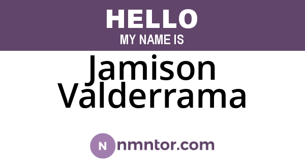 Jamison Valderrama