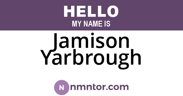 Jamison Yarbrough