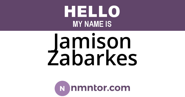 Jamison Zabarkes