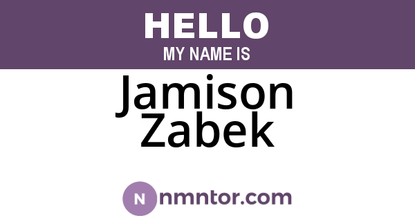 Jamison Zabek