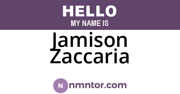 Jamison Zaccaria