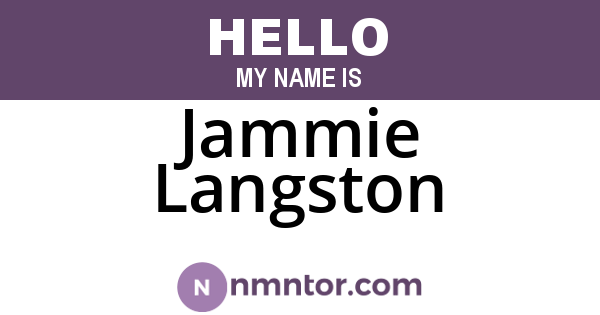 Jammie Langston