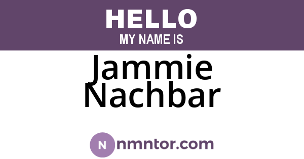Jammie Nachbar