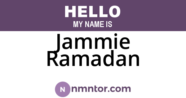 Jammie Ramadan