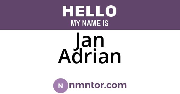 Jan Adrian