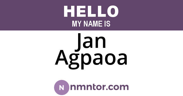 Jan Agpaoa