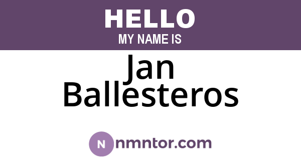 Jan Ballesteros