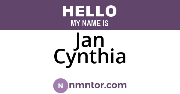 Jan Cynthia