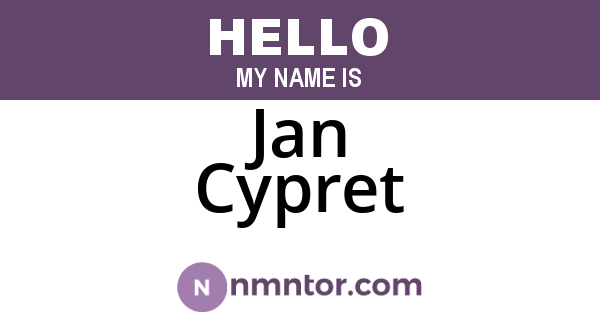 Jan Cypret