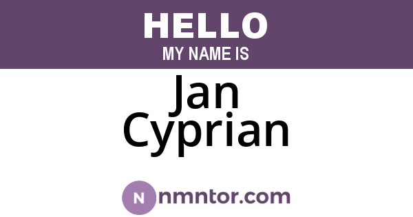 Jan Cyprian