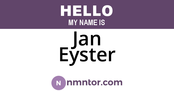 Jan Eyster