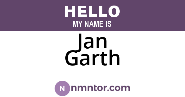 Jan Garth