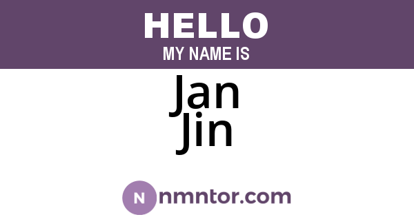 Jan Jin
