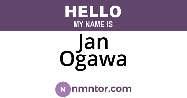 Jan Ogawa