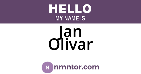 Jan Olivar