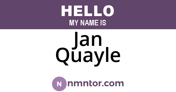 Jan Quayle