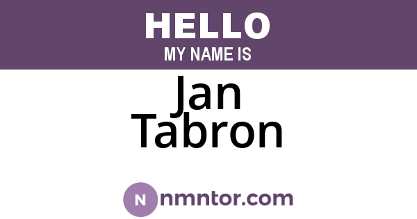 Jan Tabron