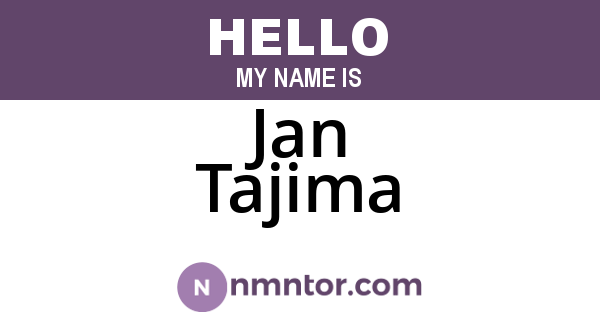 Jan Tajima