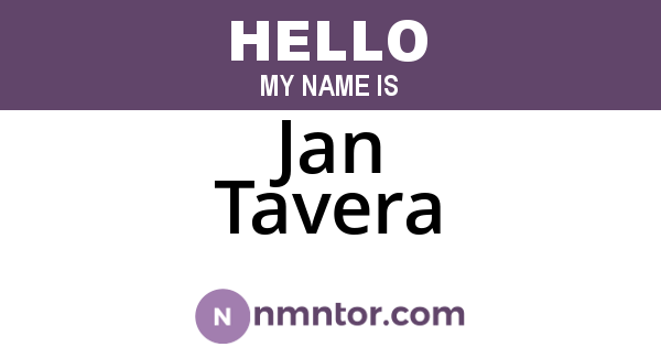 Jan Tavera