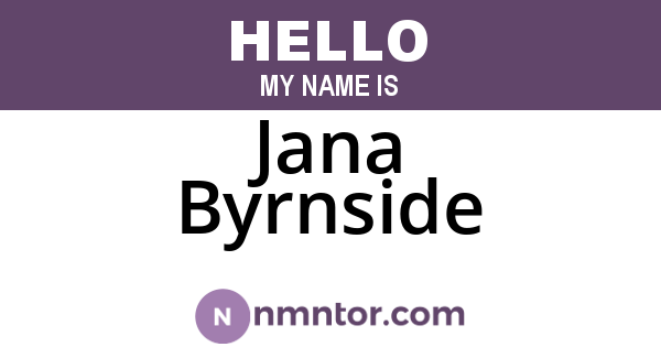 Jana Byrnside