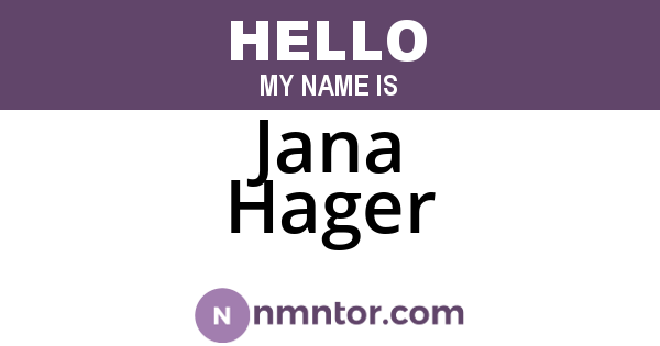Jana Hager