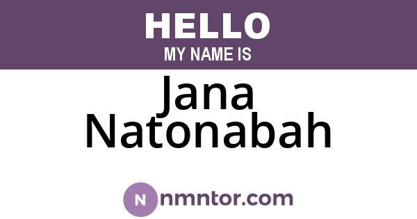 Jana Natonabah